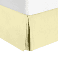 thumbnail image 1 of 14" Tailored Pleated Bed Skirt Dust Ruffle, Twin XL, Vanilla Yellow, by Clara Clark, 1 of 4