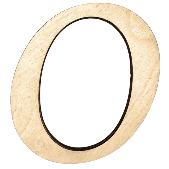 14" Tall BIRCH Wood Letter O | Krafty Supply 1/4" Thick Wooden Letters | Wood Craft Letter | Monotype Font | Fancy Fonts