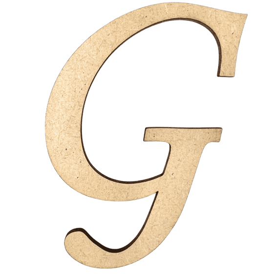 14" Tall MDF Wood Letter G | 1/8" Thick | Wood Craft Letter | Monotype Font