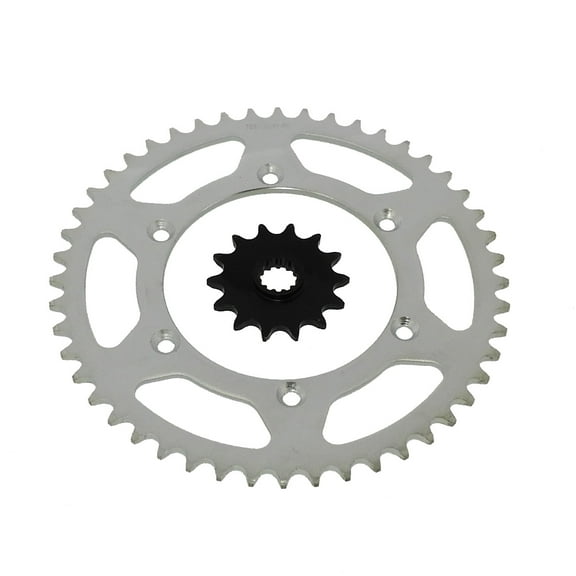 14 Tooth Front and 48 Tooth Rear Silver Sprocket fits Suzuki DR-Z400E 2000 -2007