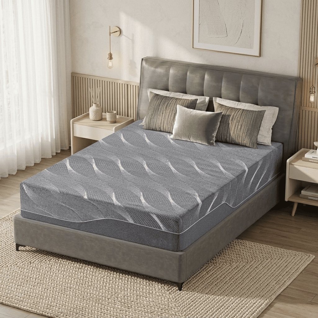 14" Twin XL Memory Foam Mattress, Dual-Sided Medium Firm Gel Mattress with Washable Cover, Fiberglass-Free, CertiPUR-US, Bed in a Box, Gray