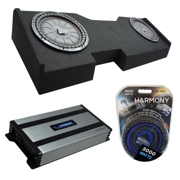 14 - 18 Chevy Silverado Crew Cab Kicker CompVT CVT12 Dual 12" Sub Box HA-A800.1