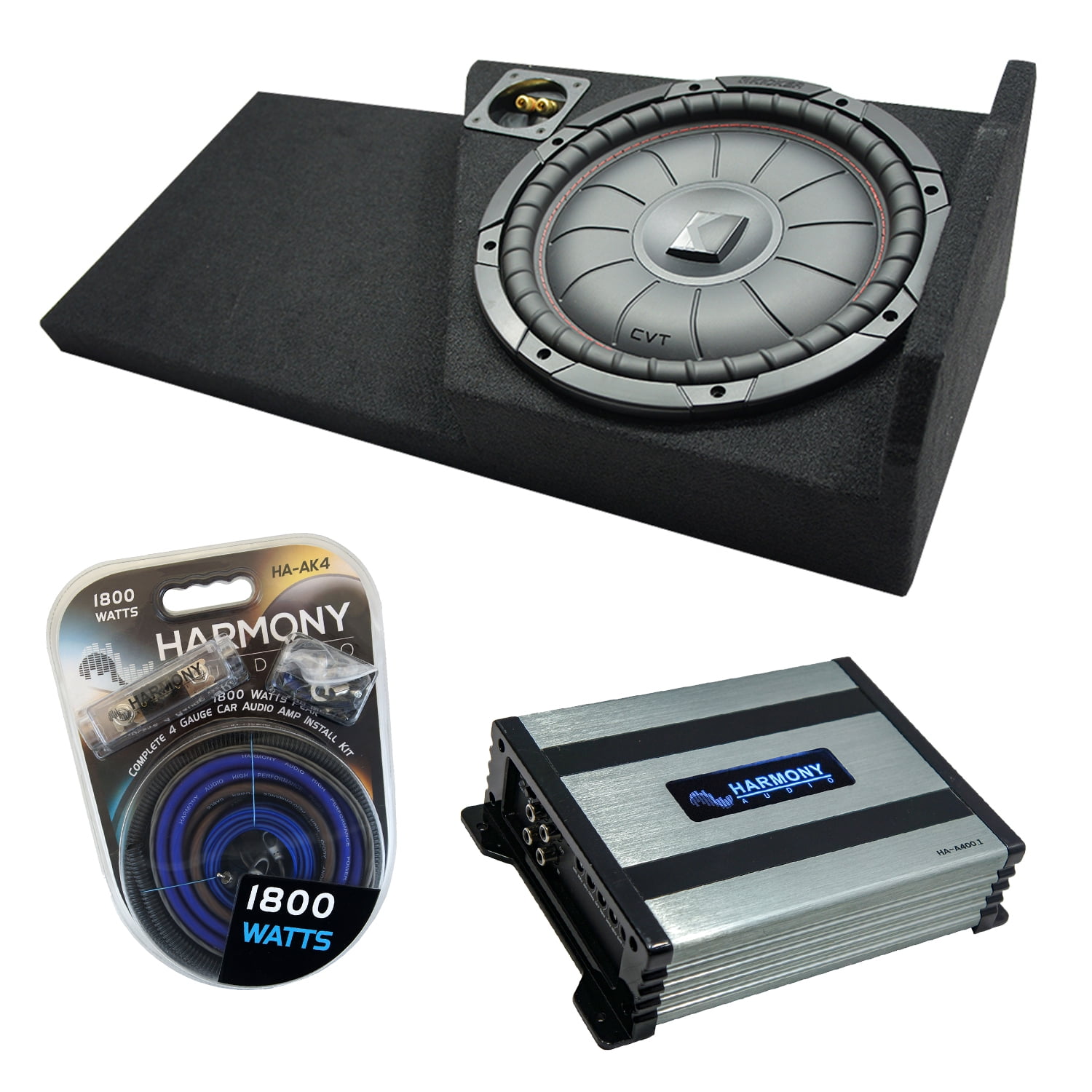 14UP Chevy Silverado Double Cab Kicker CompR CWR12 Single 12 Sub Box