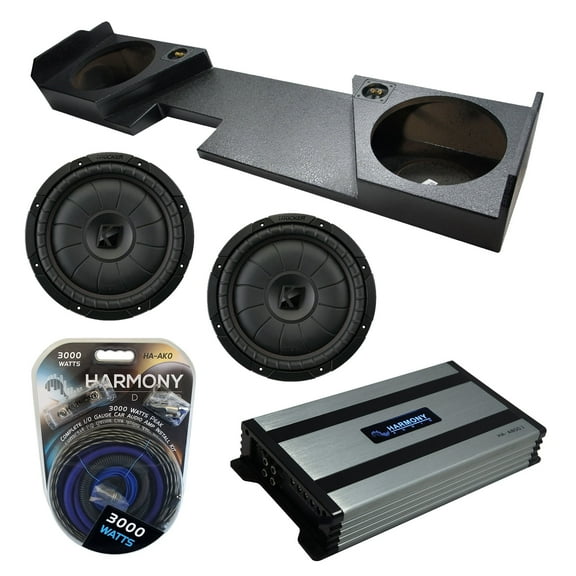 14 - 18 GMC Sierra Double Cab Kicker CompVT CVT12 Dual 12 Rhino Sub Box HA-A8001