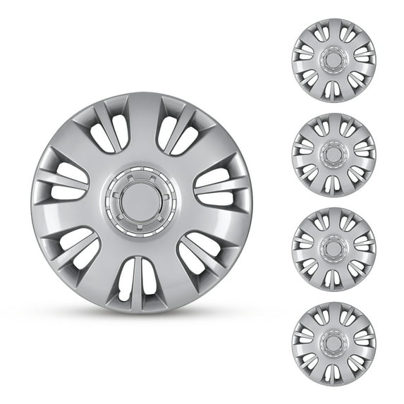 14" Universal Lacquer Hubcaps,Wheel Rims Cover,Snap on Car Truck SUV,Set Of 4,ABS+PC Material