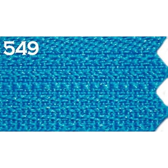 14" Vislon Zipper, YKK #5 Molded Plastic Separating Bottom - Medium Weight By Each (Grotto Blue 549)