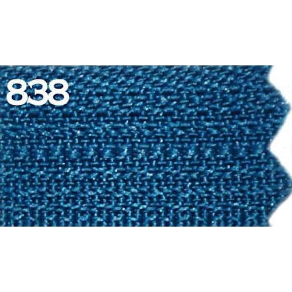 14" Vislon Zipper, YKK #5 Molded Plastic Separating Bottom - Medium Weight By Each (Tropic Blue 838)