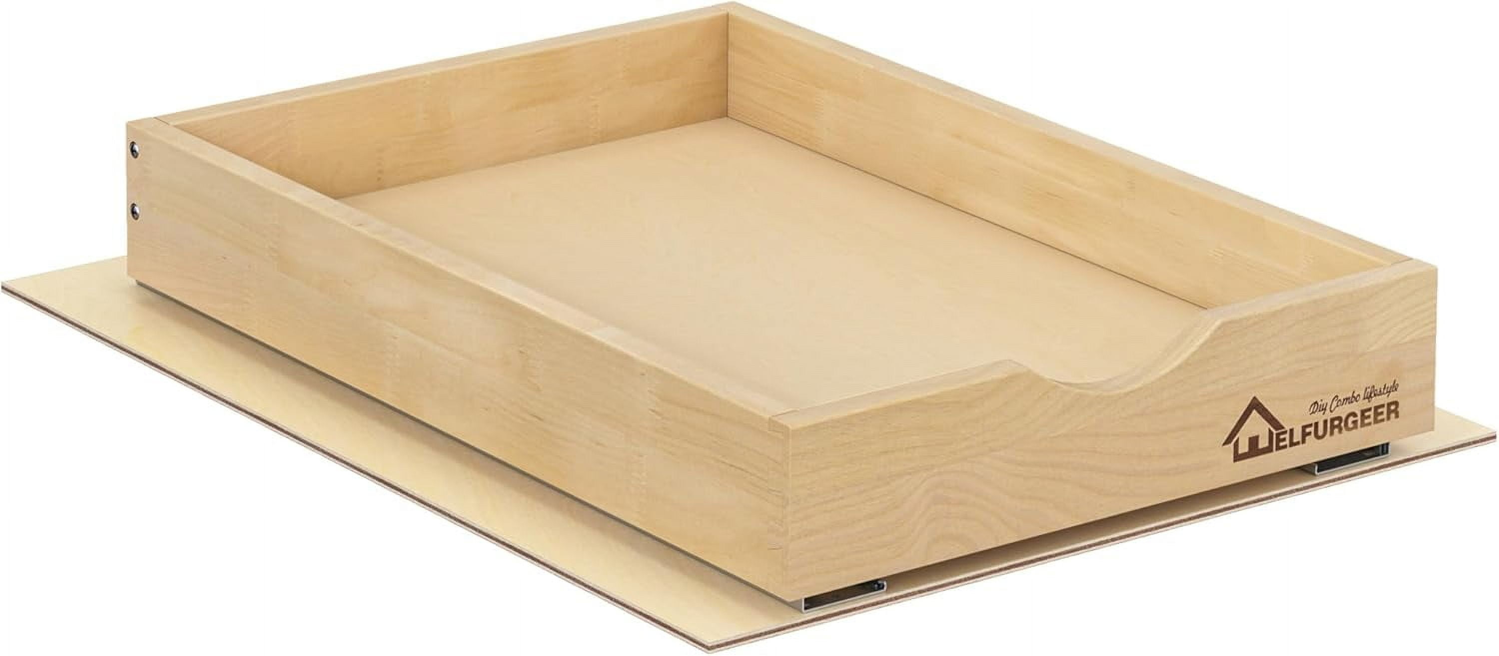 Pull Out Cabinet Drawer Organizer - 14"W X 21"D, Soft-Close, For Kitchen Pantry
