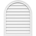 thumbnail image 1 of 14"W x 12"H Round Top Surface Mount PVC Gable Vent: Functional, w/ 2"W x 1-1/2"P Brickmould Frame, 1 of 13