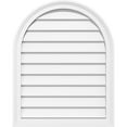 thumbnail image 1 of 14"W x 16"H Round Top Surface Mount PVC Gable Vent: Non-Functional, w/ 2"W x 1-1/2"P Brickmould Frame, 1 of 13