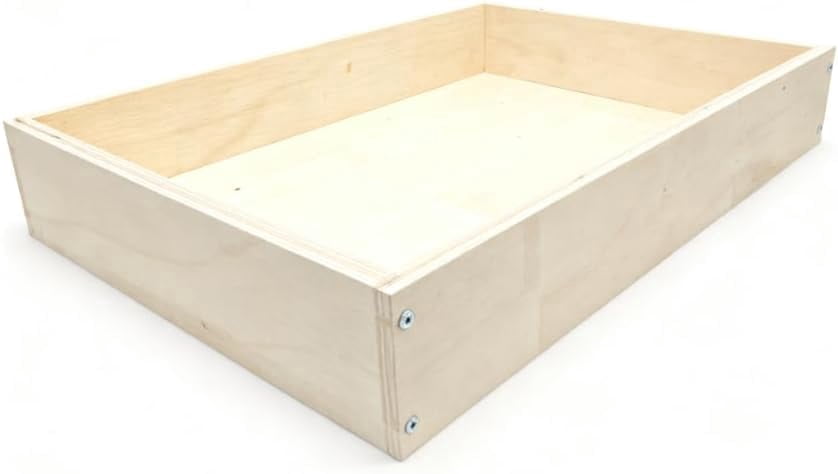 14" W x 19" D x 3.5" H Replacement Kitchen Drawer Box – DIY Kit for Cabinet Drawer Replacement, Pull Out Cabinet Drawers, Wooden Rollout Shelves & Sliding Drawers for Kitchen Cabinets 19–21" Deep