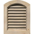 thumbnail image 1 of 14"W x 20"H Arch Top Gable Vent (19"W x 25"H Frame Size): Primed, Functional, Smooth Pine Gable Vent w/ Brick Mould Face Frame, 1 of 13