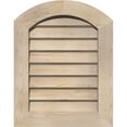 thumbnail image 1 of 14"W x 20"H Arch Top Gable Vent (19"W x 25"H Frame Size): Unfinished, Non-Functional, Smooth Pine Gable Vent w/ Decorative Face Frame, 1 of 13