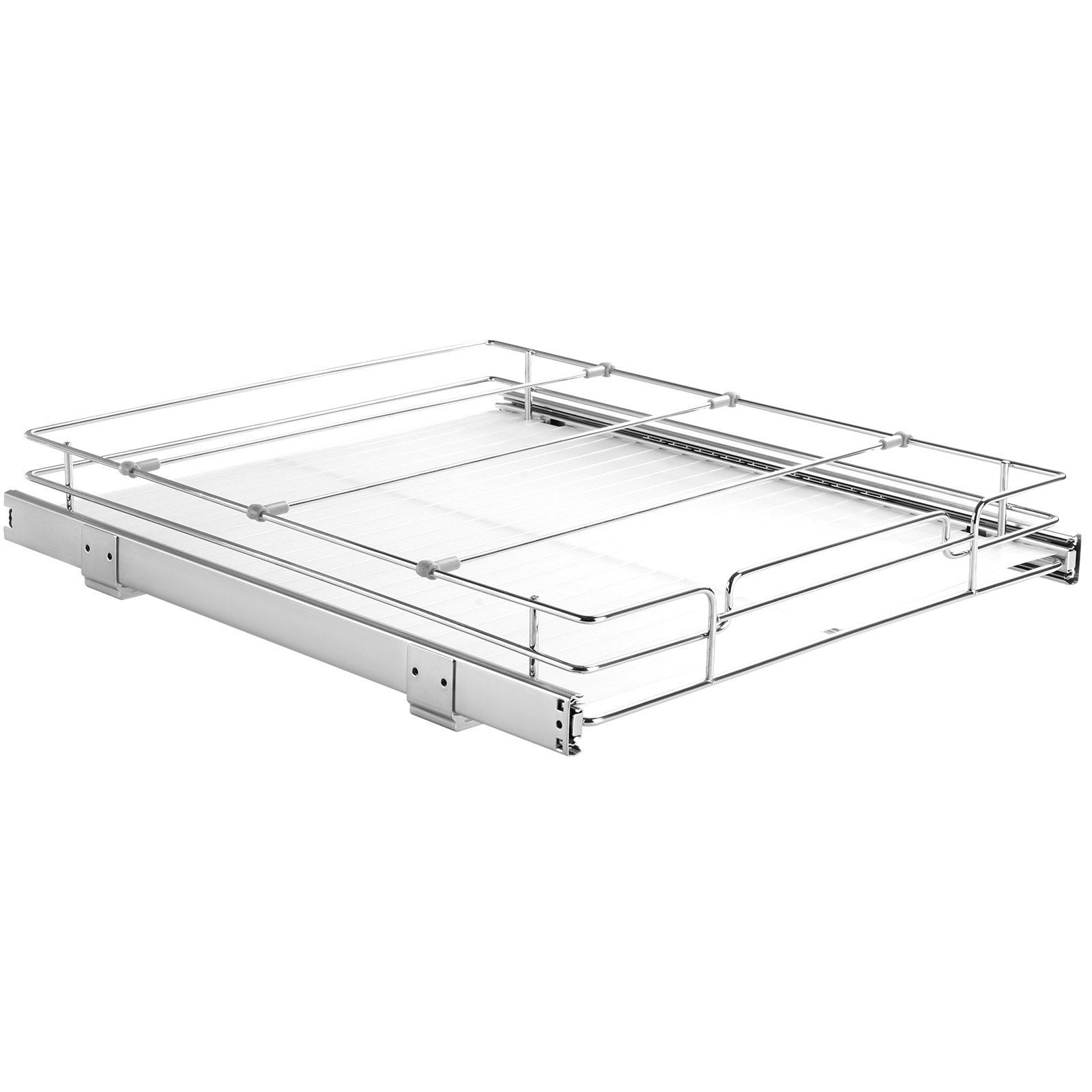 Chrome-Plated Steel Pull Out Cabinet Organizer Shelf