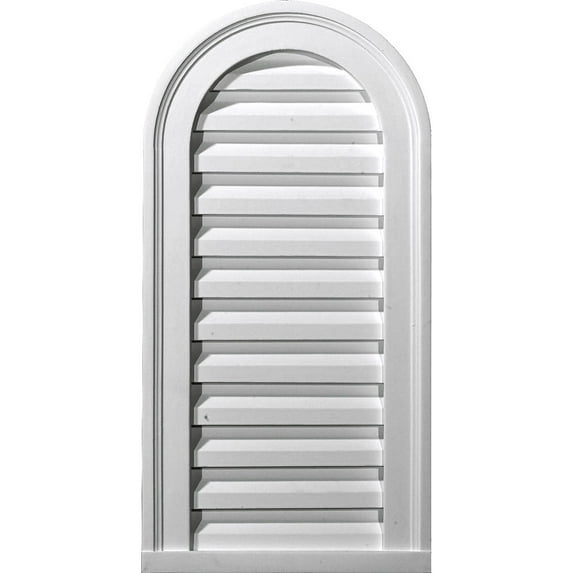 14"W x 21"H Cathedral Urethane Gable Vent Louver, Non-Functional