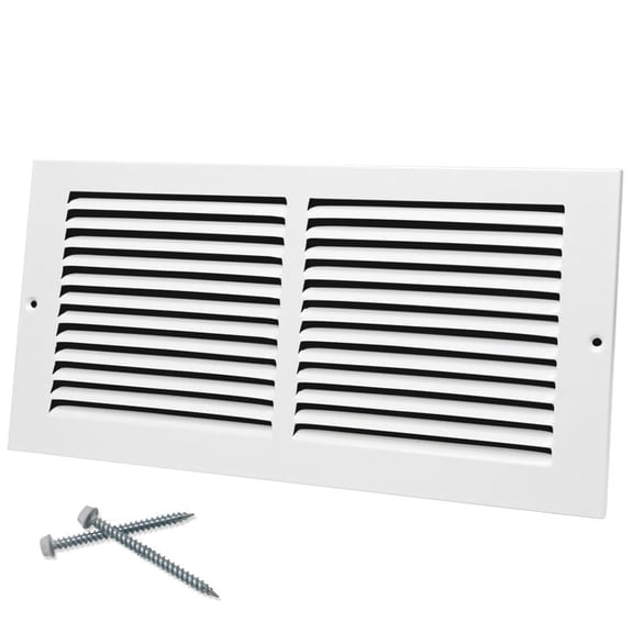 14"W x 6"H [Duct Opening Size] Steel Return Air Grille, Air Return Vent Cover for Ceiling and Sidewall - HVAC Air Vent Covers - [Outer Dimensions: 15.75"W x 7.75"H]