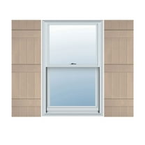 14"W x 63"H Lifetime Vinyl, Standard Four Board Joined, Board-n-Batten Shutters, w/Installation Shutter-Lok's & Matching Screws (Per Pair), Wicker