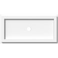 thumbnail image 1 of 14"W x 7"H x 1"ID x 4 3/4"C x 1"P Rectangle Architectural Grade PVC Contemporary Ceiling Medallion, 1 of 11