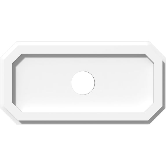 14"W x 7"H x 2"ID x 4 3/4"C x 1"P Emerald Architectural Grade PVC Contemporary Ceiling Medallion