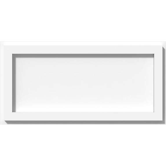 14"W x 7"H x 4 3/4"C x 1"P Rectangle Architectural Grade PVC Contemporary Ceiling Medallion