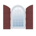 thumbnail image 1 of 14"W x 87"H (80" Low Side) Lifetime Vinyl, Custom Four Board Joined w/ Archtop (3 Batten), Board-n-Batten Shutters, Wineberry, 1 of 8