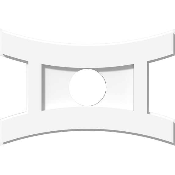 14"W x 9 3/8"H x 3"ID x 3"C x 1"P Haven Architectural Grade PVC Contemporary Ceiling Medallion