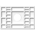 thumbnail image 1 of 14"W x 9 3/8"H x 3"ID x 4 3/4"C x 1"P Beaux Architectural Grade PVC Contemporary Ceiling Medallion, 1 of 11