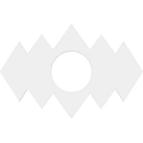14"W x 9 3/8"H x 4"ID x 4 1/4"C x 1"P Zoe Architectural Grade PVC Contemporary Ceiling Medallion