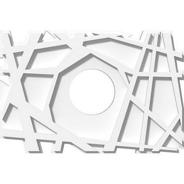 14"W x 9 3/8"H x 4"ID x 5"C x 1"P Novo Architectural Grade PVC Contemporary Ceiling Medallion