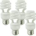 thumbnail image 1 of 14 Watt, T2 CFL, 60W Equal, 2700K Warm White, 900 Lumens, 82 CRI, 4 Pack, 1 of 2