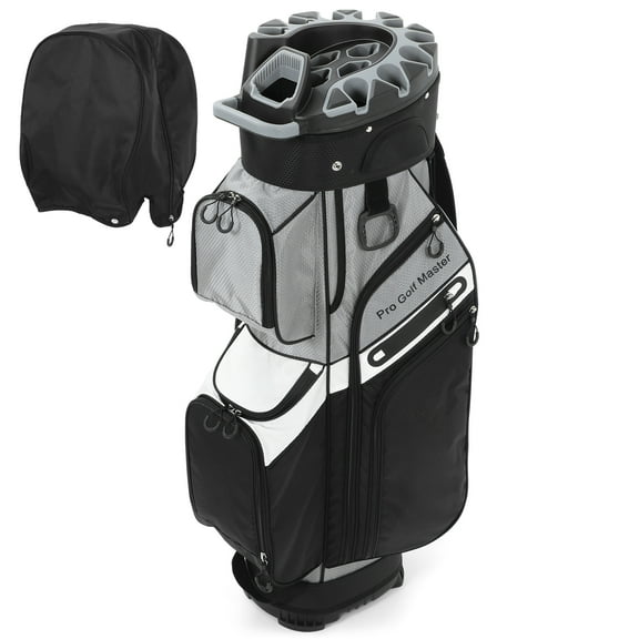 14-Way Golf Cart Bag, Portable Golf Club Bag with Multiple Pockets for Men Women