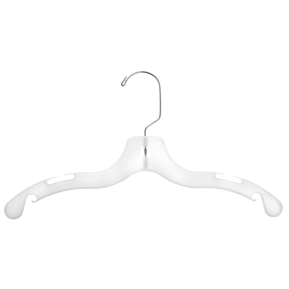 14" White Economy Junior Top Hangers