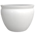 thumbnail image 1 of Red Lantern 14" White Porcelain Fishbowl Planter, 1 of 6