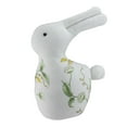 thumbnail image 1 of 14" White Soft Green and Yellow Floral Rabbit Spring Decoration, 1 of 3
