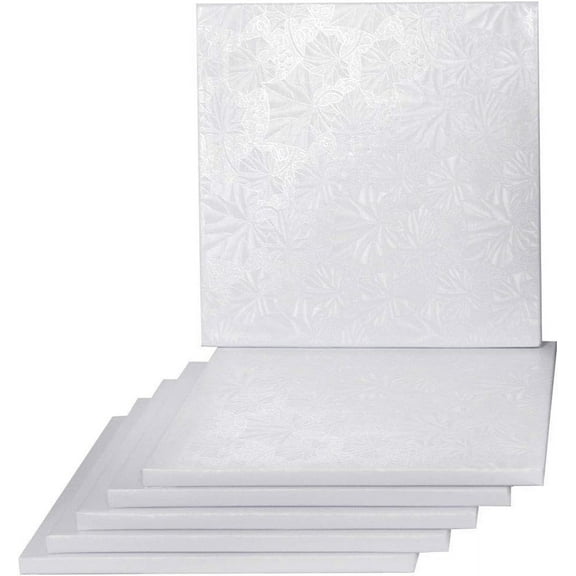 14" White Square Drum 1/2", 6 count