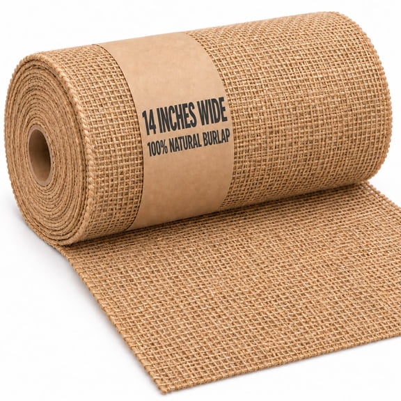 14" Wide 100% Natural Jute Upholstery Burlap Roll