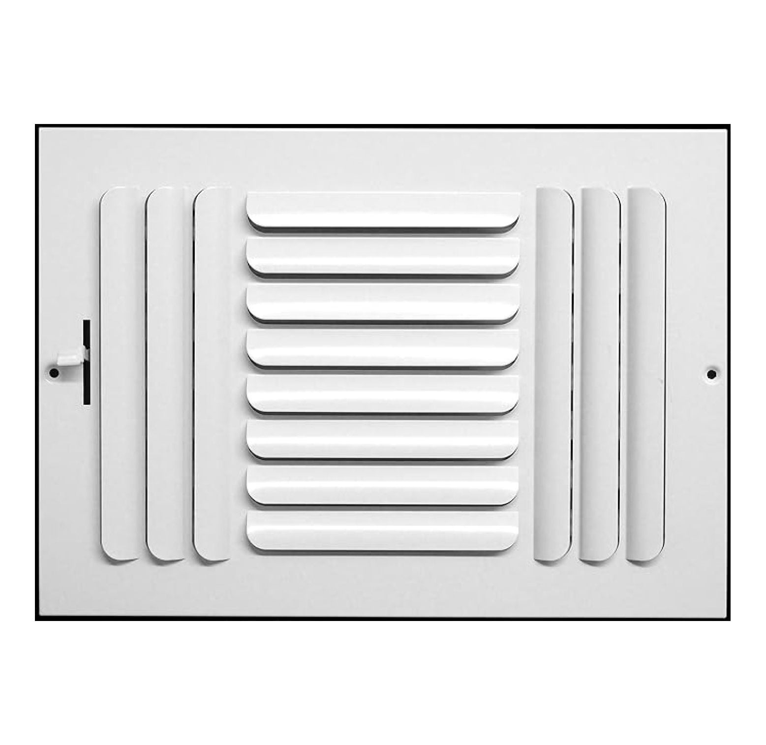 14" X 14" 3-Way Fixed Curved Blade AIR Supply Diffuser - Vent Duct Cover - Grille Register - Sidewall or Ceiling - High Airflow - White…