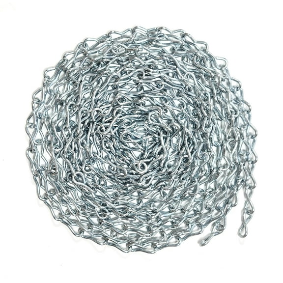 #14 X 15-FT Zinc Plated Steel Jack Chain, Weldless, Twist Chain
