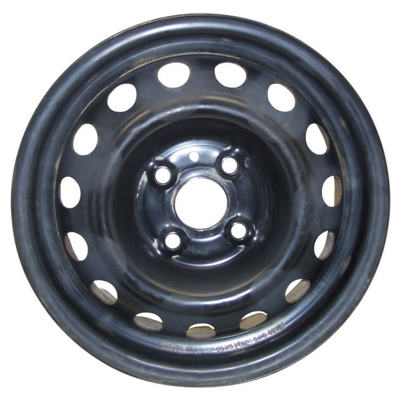 14 X 5 Reconditioned OEM Steel Wheel , Black, Fits 2007-2011 Hyundai Accent Hatchback