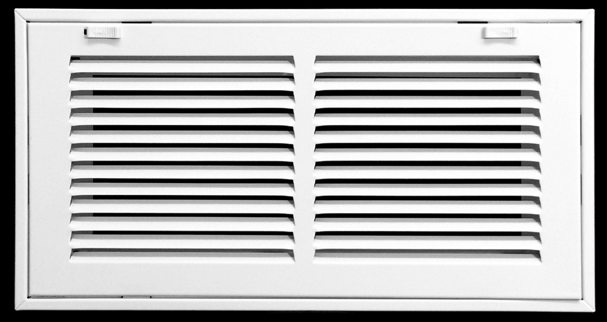 14" x 6" White Steel Return Air Filter Grille with Removable Face