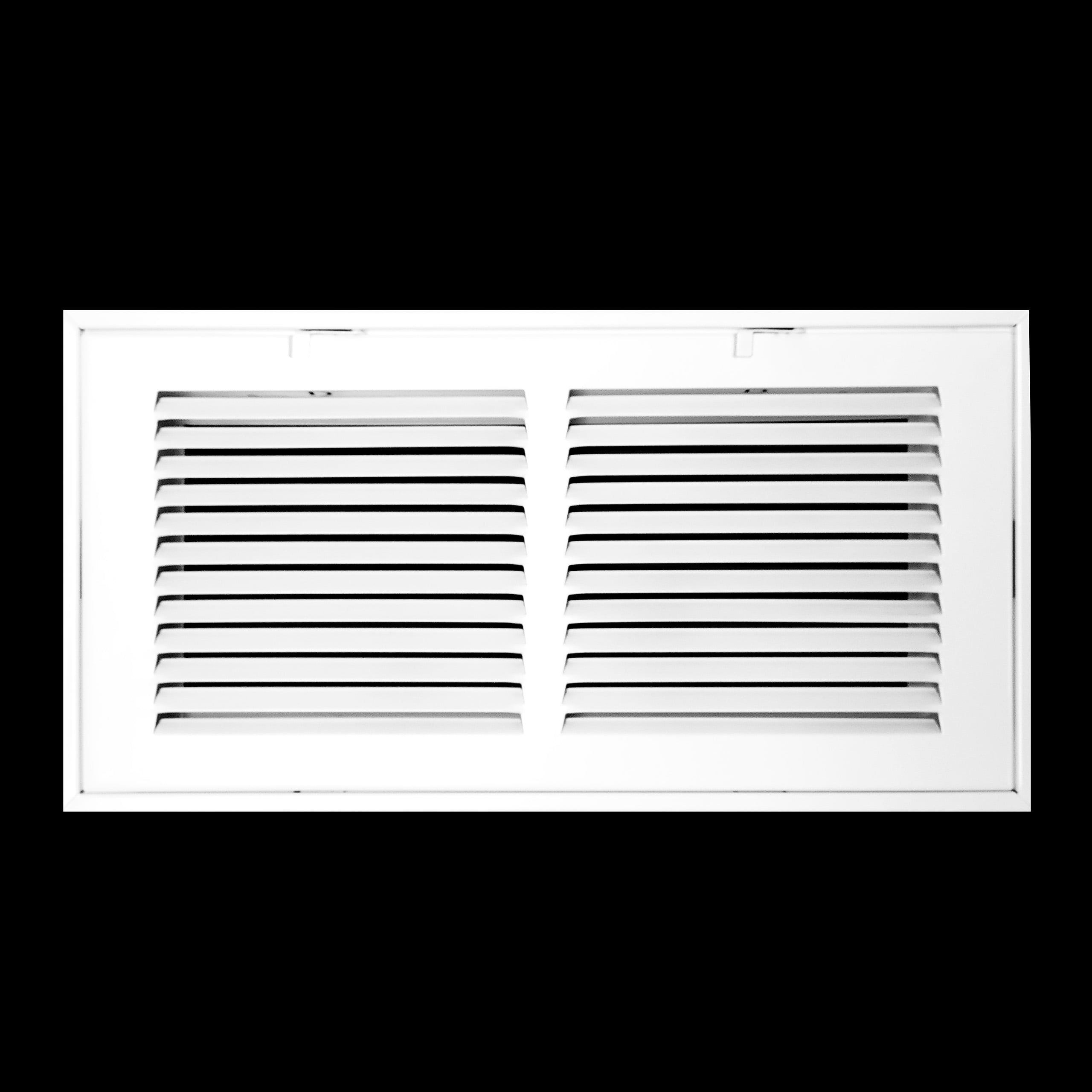 14" x 6" White Steel Return Air Filter Grille with Removable Face