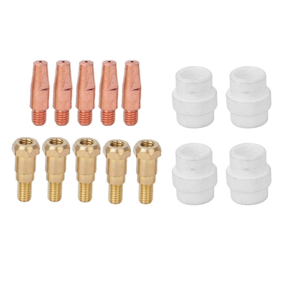 14 X Contact Tip Gas Diffuser Tip Holder For 24Kd Mig Welding Torch 0.8Mm YIWEI