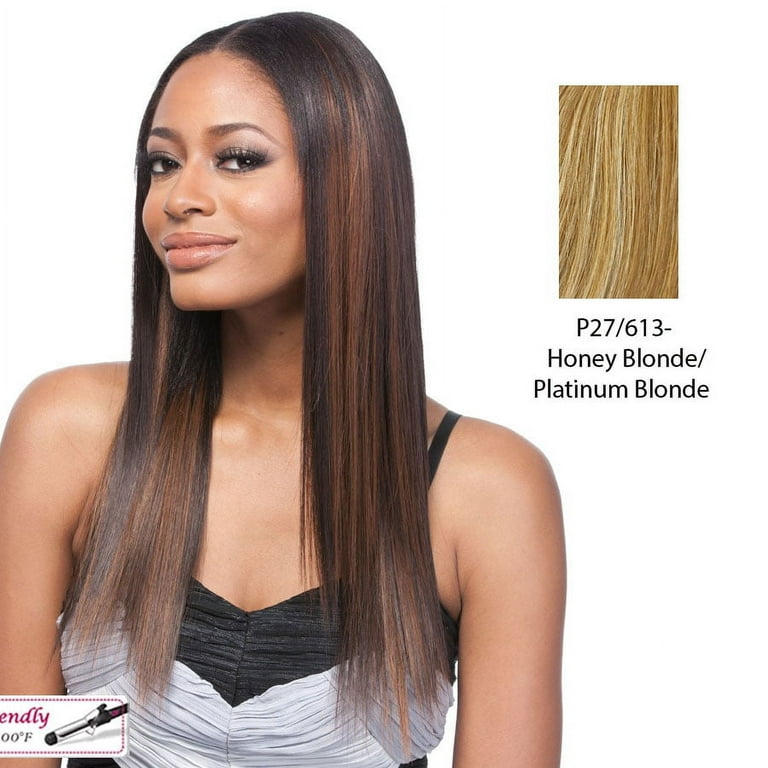 Strawberry blonde top straight hair