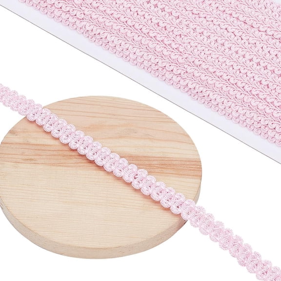 14 Yards(13m) Pink Polyester Centipede Lace Ribbon Trim for Sewing Wedding Birthday DIY Crafts Classic Victorian Style