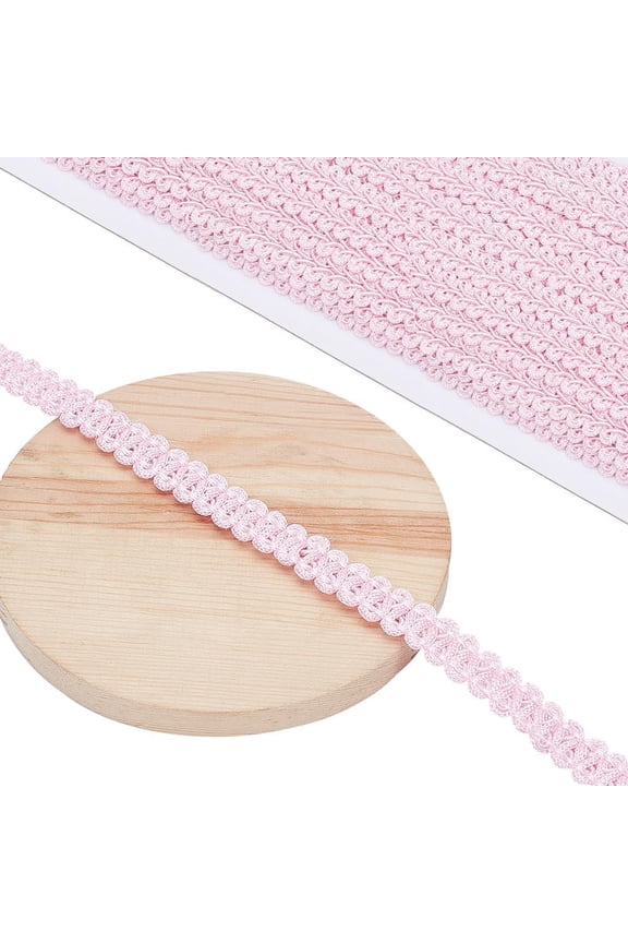 14 Yards(13m) Pink Polyester Centipede Lace Ribbon Trim for Sewing Wedding Birthday DIY Crafts Classic Victorian Style