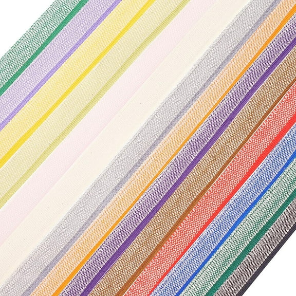 14 Yards Flat Polyester Book Headbands Book Binding Headbands Medium Cotton Book Decor Ribbon 1/2 inch(13~15x1mm)