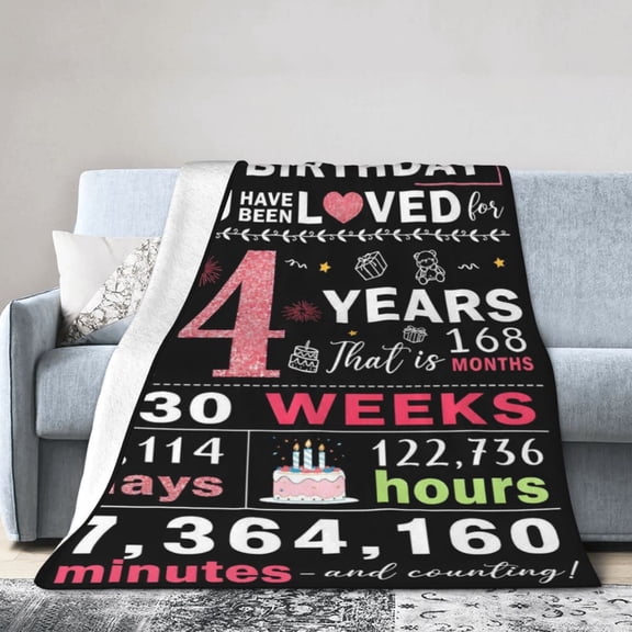 14 Year Old Birthday Gifts - Gifts for 14 Year Old - 14th Birthday Decorations - Fourteen YR Bday Gift for Daughter Granddaughter Niece Sister Ideas Blanket 50x40