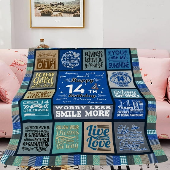 14 Year Old Boy Gifts Ideas, Birthday Gifts for 14 Year Old Boys, 14th Birthday Gifts for Boys, Gifts for 14 Year Old Boy, 14th Birthday Decorations for Boys Throw Blanket 60\u201cx50\u201d