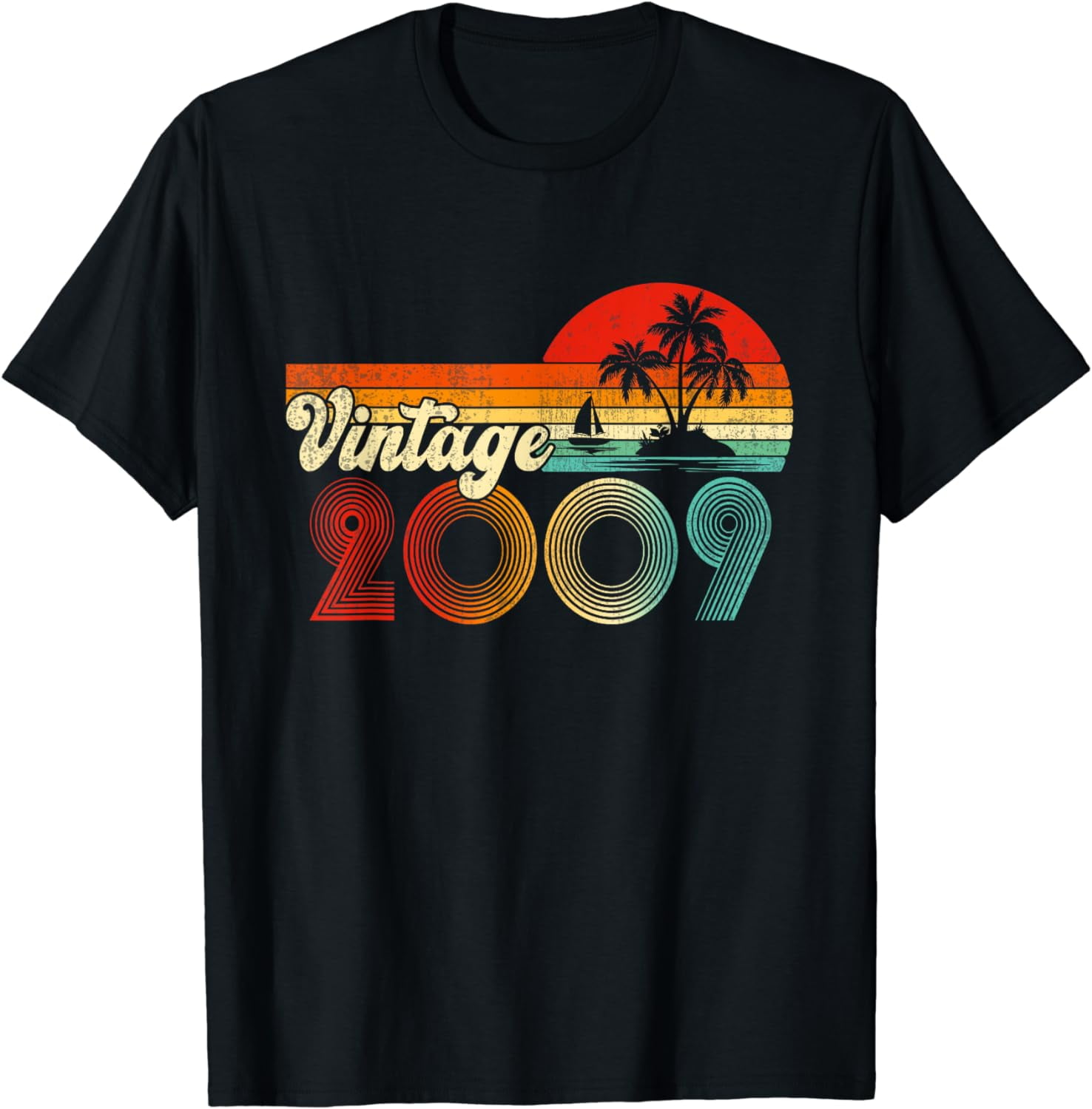 14 Year Old Boys Girls Gift Vintage 2009 14th Birthday Retro T-Shirt