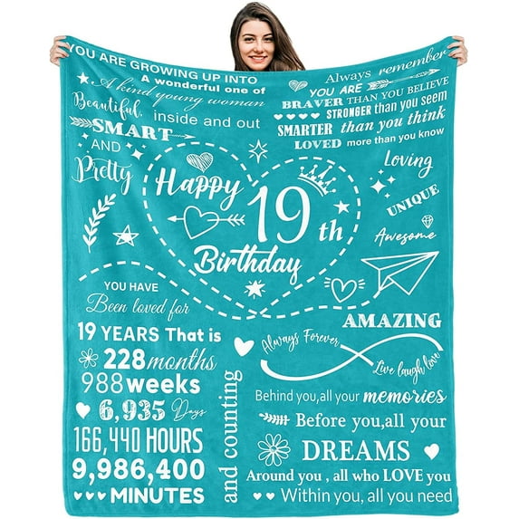 14 Year Old Girl Gifts for Birthday Blanket 50"x60", Birthday Gifts for 14 Year Old Girl, 14th Birthday Gifts for Girls, Happy 14th Birthday Decorations for Girls Daughter Granddaughter Sister